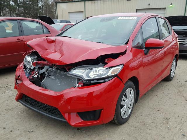 JHMGK5H52GX007151 - 2016 HONDA FIT LX RED photo 2