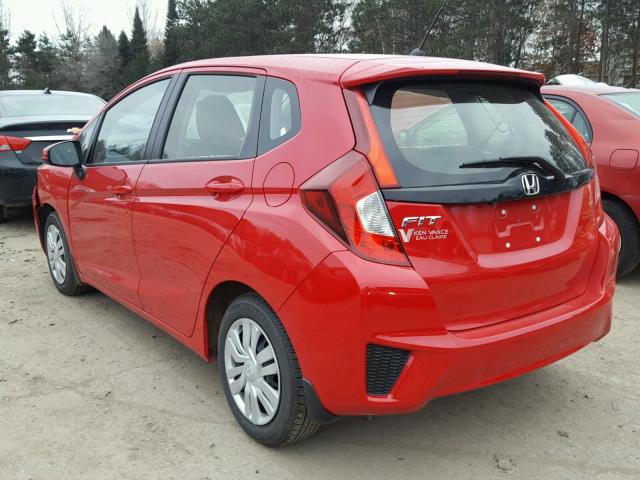 JHMGK5H52GX007151 - 2016 HONDA FIT LX RED photo 3