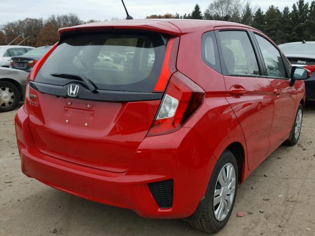 JHMGK5H52GX007151 - 2016 HONDA FIT LX RED photo 4