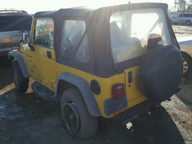 1J4FA49S02P735911 - 2002 JEEP WRANGLER / YELLOW photo 3