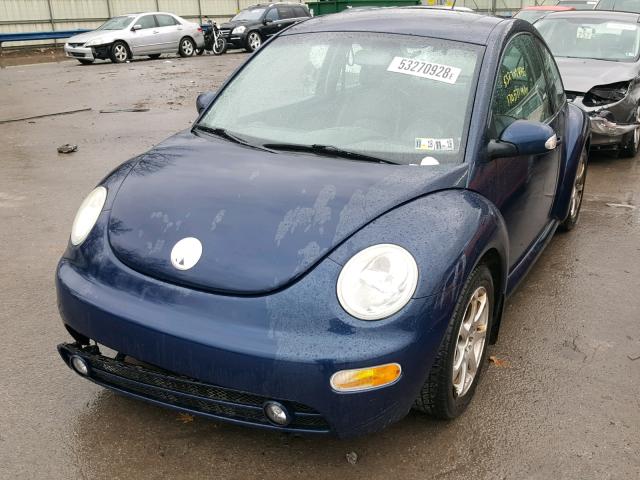 3VWCK21C23M440330 - 2003 VOLKSWAGEN NEW BEETLE BLUE photo 2