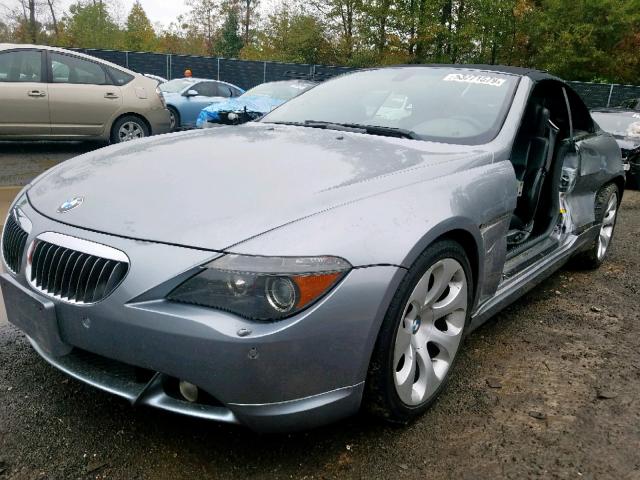 WBAEK73455B328935 - 2005 BMW 645 CI AUT GRAY photo 2