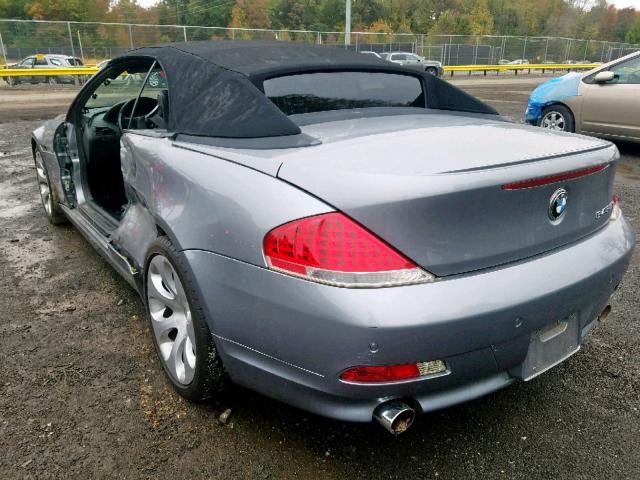 WBAEK73455B328935 - 2005 BMW 645 CI AUT GRAY photo 3