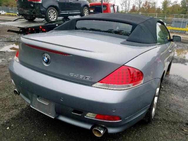 WBAEK73455B328935 - 2005 BMW 645 CI AUT GRAY photo 4