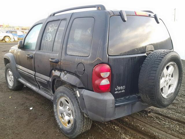 1J8GL48K47W713759 - 2007 JEEP LIBERTY SP BLACK photo 3