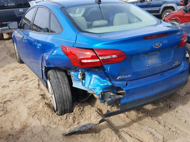 1FADP3F24GL355338 - 2016 FORD FOCUS SE BLUE photo 9