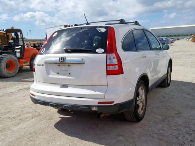 5J6RE3H77AL022387 - 2010 HONDA CR-V EXL WHITE photo 4