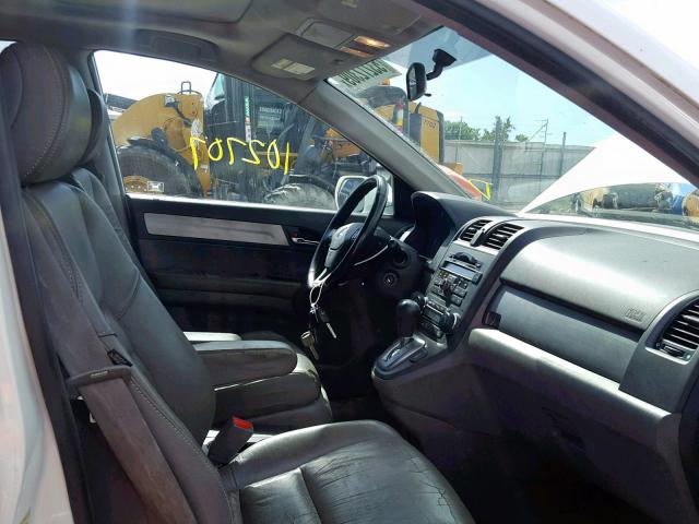 5J6RE3H77AL022387 - 2010 HONDA CR-V EXL WHITE photo 5