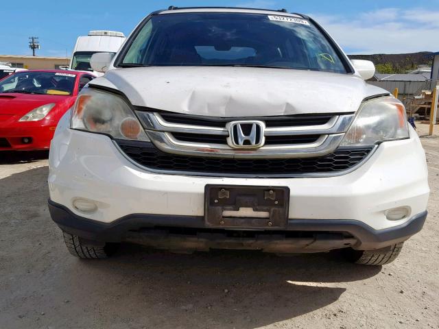 5J6RE3H77AL022387 - 2010 HONDA CR-V EXL WHITE photo 9