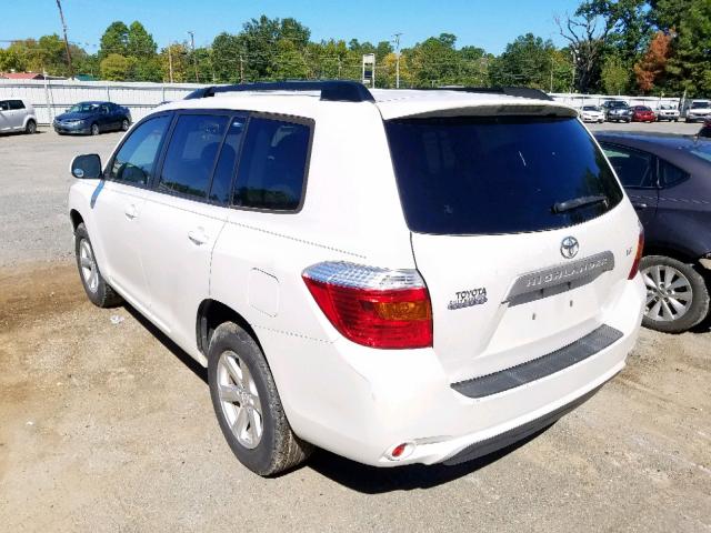 JTEDS41A882029672 - 2008 TOYOTA HIGHLANDER WHITE photo 3