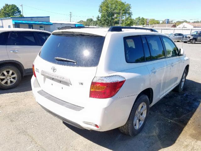 JTEDS41A882029672 - 2008 TOYOTA HIGHLANDER WHITE photo 4