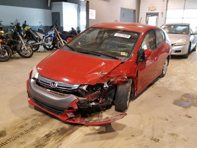 JHMZE2H36CS004306 - 2012 HONDA INSIGHT RED photo 2