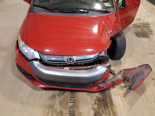 JHMZE2H36CS004306 - 2012 HONDA INSIGHT RED photo 7