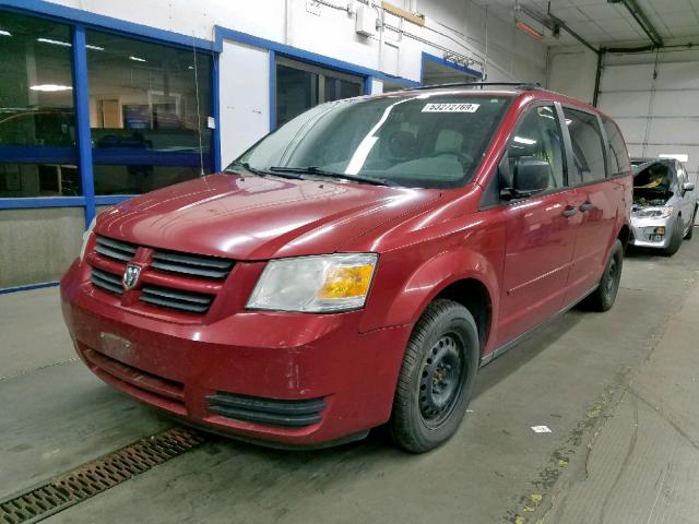 1D8HN44H28B102834 - 2008 DODGE GRAND CARA RED photo 2