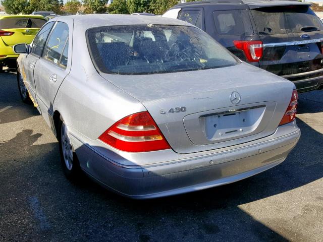 WDBNG70J72A282152 - 2002 MERCEDES-BENZ S 430 SILVER photo 3