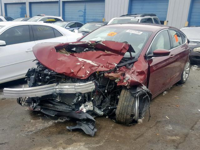 1C3CCCAG3GN107563 - 2016 CHRYSLER 200 LIMITE MAROON photo 2