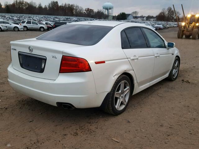 19UUA66225A036835 - 2005 ACURA TL WHITE photo 4