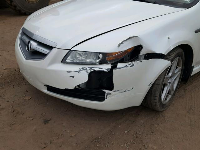 19UUA66225A036835 - 2005 ACURA TL WHITE photo 9