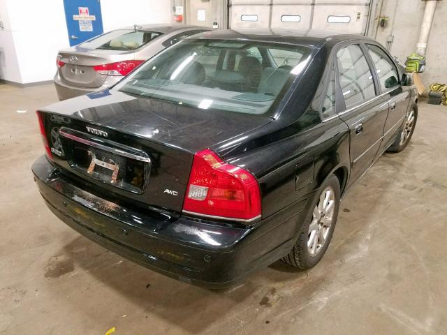 YV1TH59H341363477 - 2004 VOLVO S80 2.5T BLACK photo 4