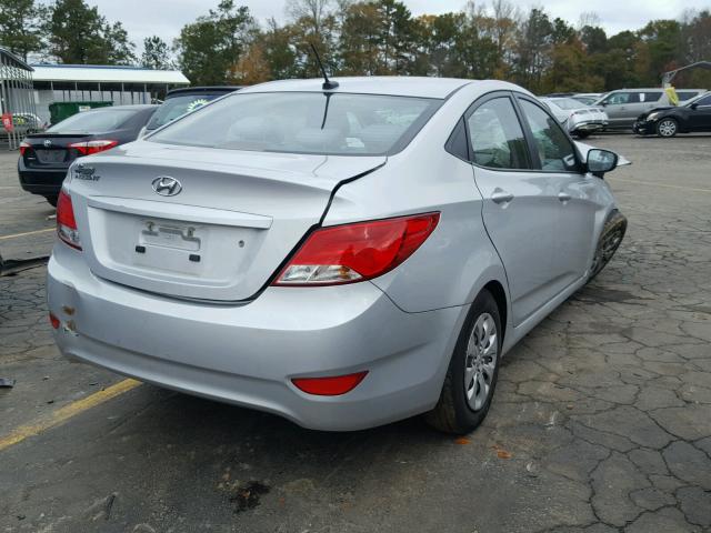 KMHCT4AEXGU049081 - 2016 HYUNDAI ACCENT SE SILVER photo 4