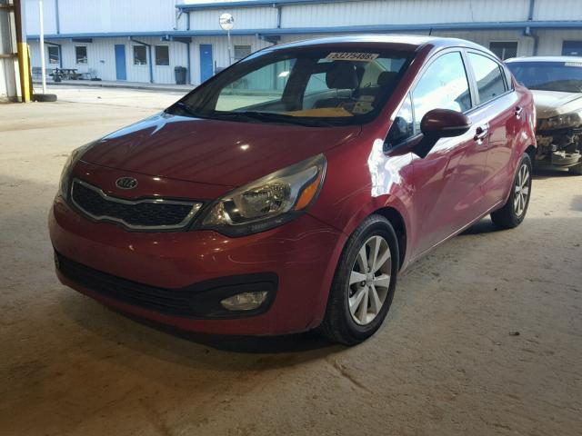 KNADN4A33D6133001 - 2013 KIA RIO EX RED photo 2