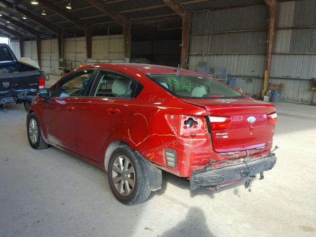 KNADN4A33D6133001 - 2013 KIA RIO EX RED photo 3