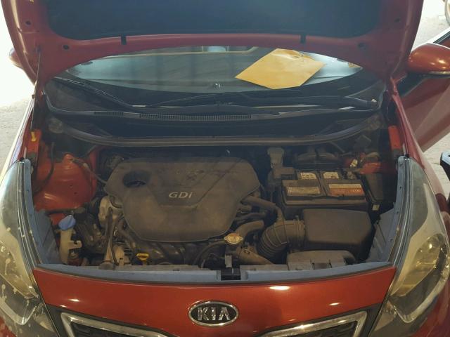 KNADN4A33D6133001 - 2013 KIA RIO EX RED photo 7