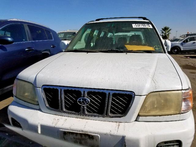 JF1SF65631H735538 - 2001 SUBARU FORESTER S WHITE photo 9