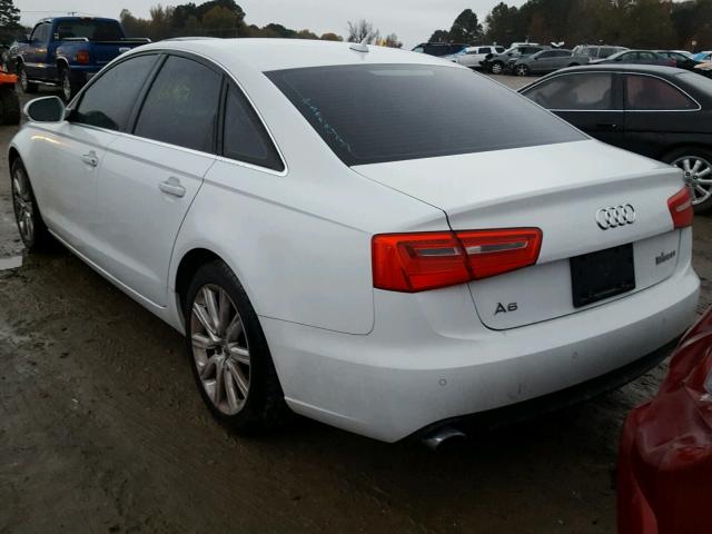 WAUDFAFC8DN063750 - 2013 AUDI A6 PREMIUM WHITE photo 3