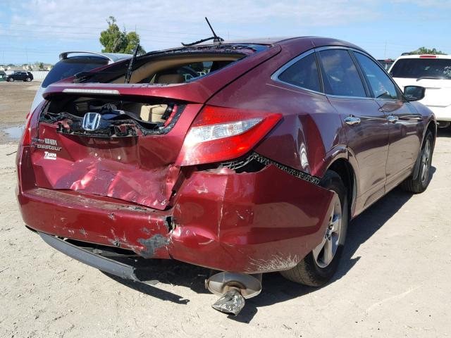 5J6TF1H39AL007412 - 2010 HONDA ACCORD CRO BURGUNDY photo 4