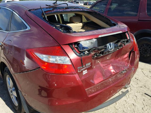 5J6TF1H39AL007412 - 2010 HONDA ACCORD CRO BURGUNDY photo 9