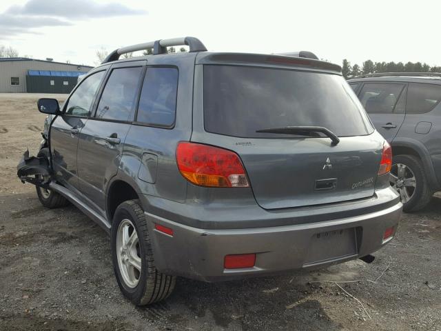 JA4LZ31F04U058268 - 2004 MITSUBISHI OUTLANDER GRAY photo 3