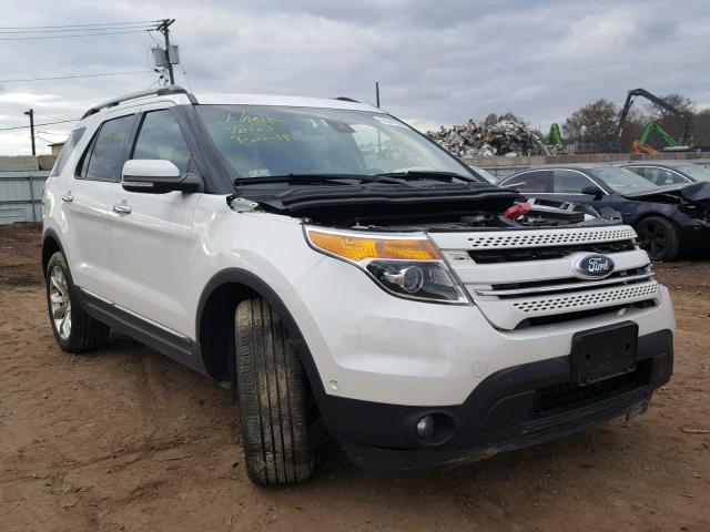 1FM5K8F84EGA00895 - 2014 FORD EXPLORER L WHITE photo 1