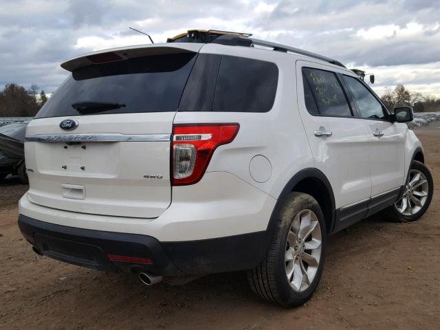 1FM5K8F84EGA00895 - 2014 FORD EXPLORER L WHITE photo 4