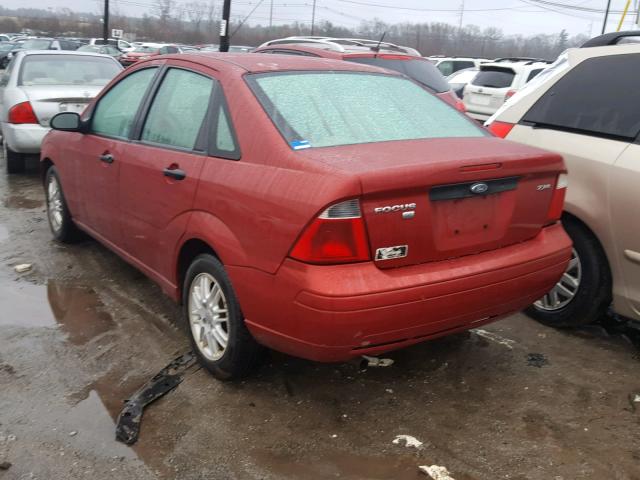1FAFP34N15W113737 - 2005 FORD FOCUS ZX4 RED photo 3