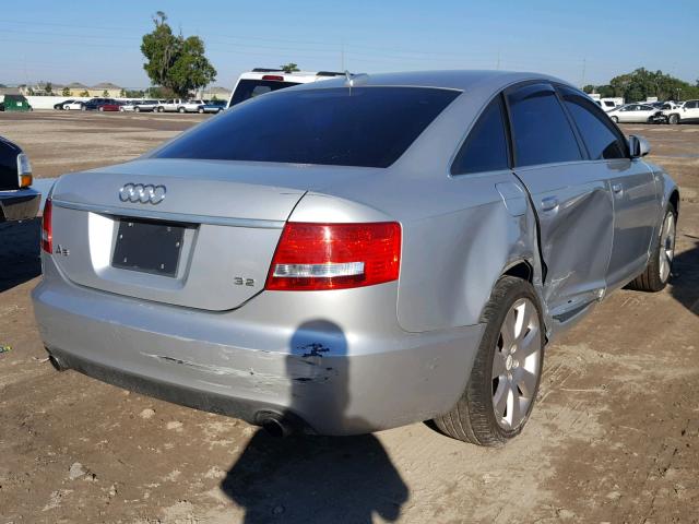 WAUAH74FX6N179483 - 2006 AUDI A6 3.2 SILVER photo 4