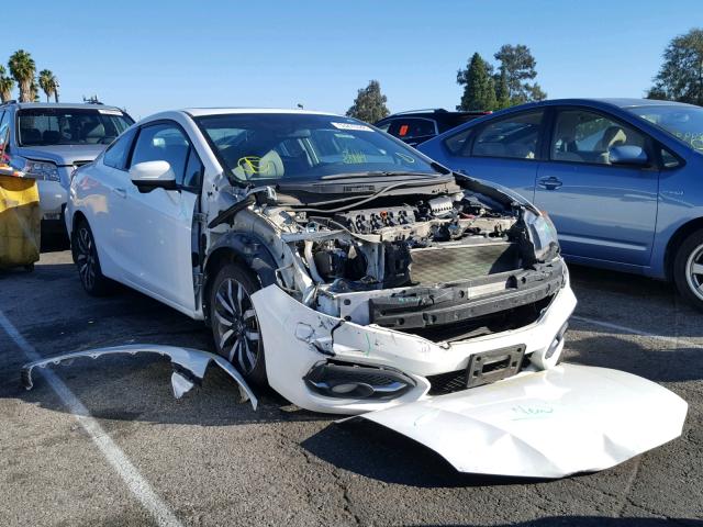 2HGFG3B05EH520123 - 2014 HONDA CIVIC EXL WHITE photo 1