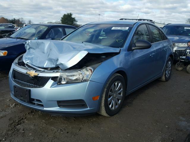 1G1PC5SH5B7291975 - 2011 CHEVROLET CRUZE LS BLUE photo 2