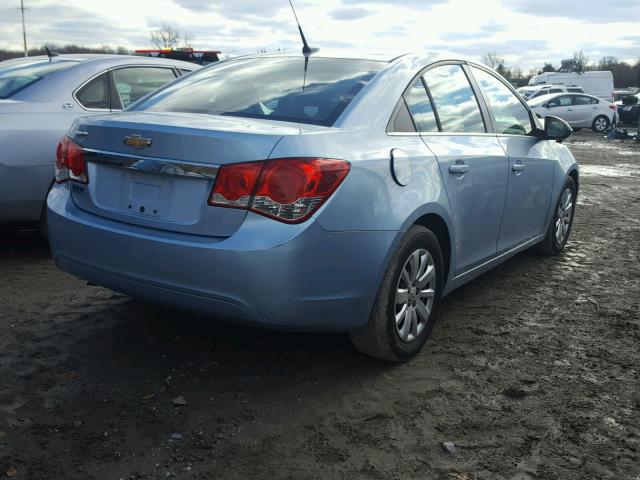 1G1PC5SH5B7291975 - 2011 CHEVROLET CRUZE LS BLUE photo 4