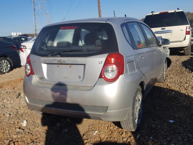 KL1TD66E09B670048 - 2009 CHEVROLET AVEO LS SILVER photo 4