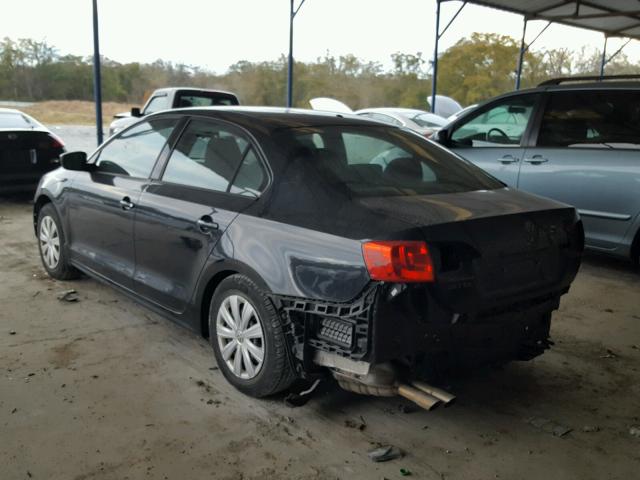 3VW1K7AJ0CM427191 - 2012 VOLKSWAGEN JETTA BASE 黑色 照片 3