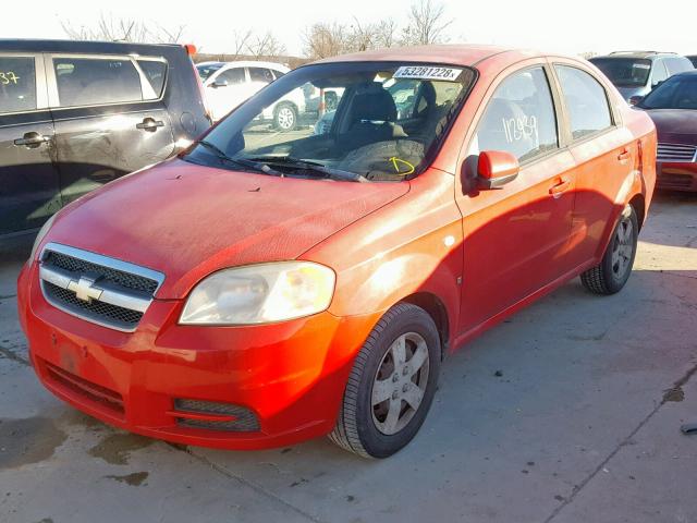 KL1TD56637B054635 - 2007 CHEVROLET AVEO BASE Қызыл фото 2