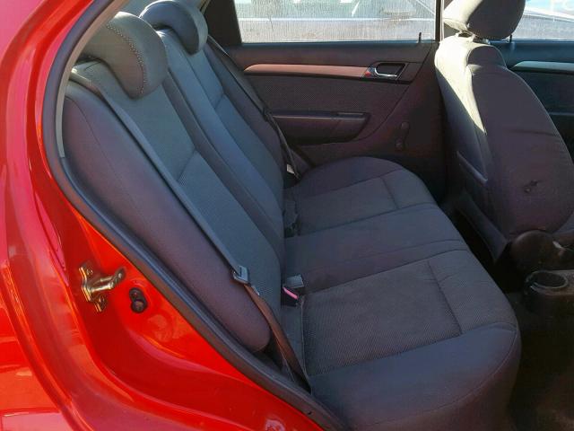 KL1TD56637B054635 - 2007 CHEVROLET AVEO BASE Қызыл фото 6