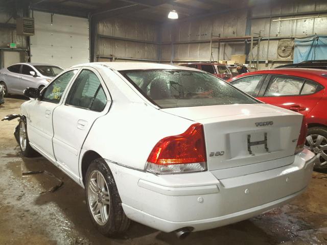 YV1RS592X72614324 - 2007 VOLVO S60 2.5T WHITE photo 3