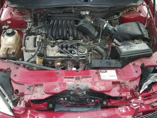 1FAFP55U22A167638 - 2002 FORD TAURUS SES RED photo 7