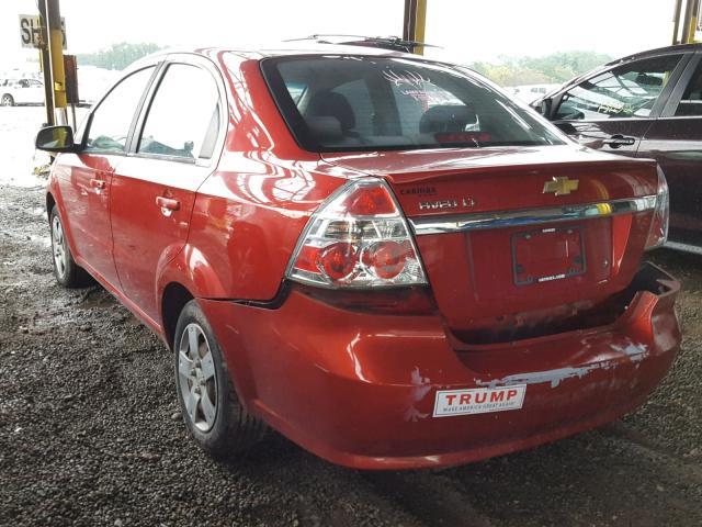 KL1TD5DEXBB163869 - 2011 CHEVROLET AVEO LS RED photo 3
