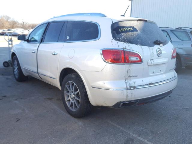 5GAKRCKD9DJ262097 - 2013 BUICK ENCLAVE WHITE photo 3