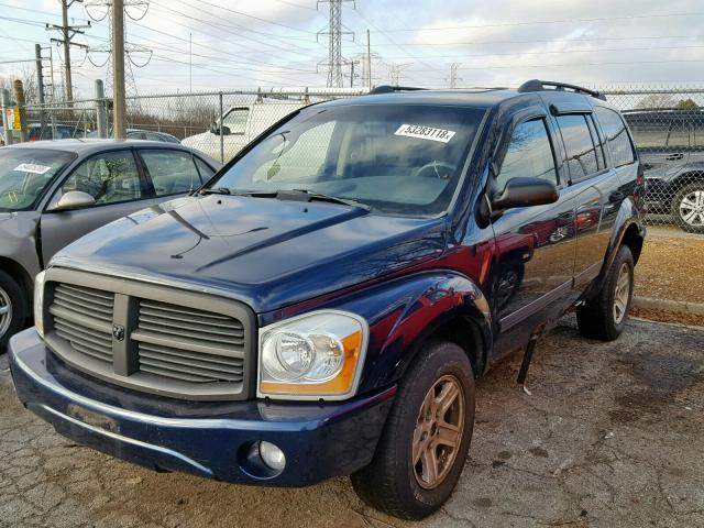 1D4HB48N34F169097 - 2004 DODGE DURANGO SL BLUE photo 2