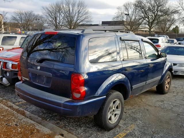 1D4HB48N34F169097 - 2004 DODGE DURANGO SL BLUE photo 4