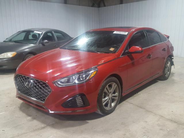 5NPE34AF6JH656540 - 2018 HYUNDAI SONATA SPO MAROON photo 2